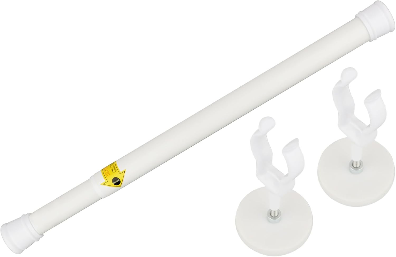 MUTUACTOR 1PCS Magnetic Curtains Rods,Heavy-Duty White Magnetic Door Curtain Rod