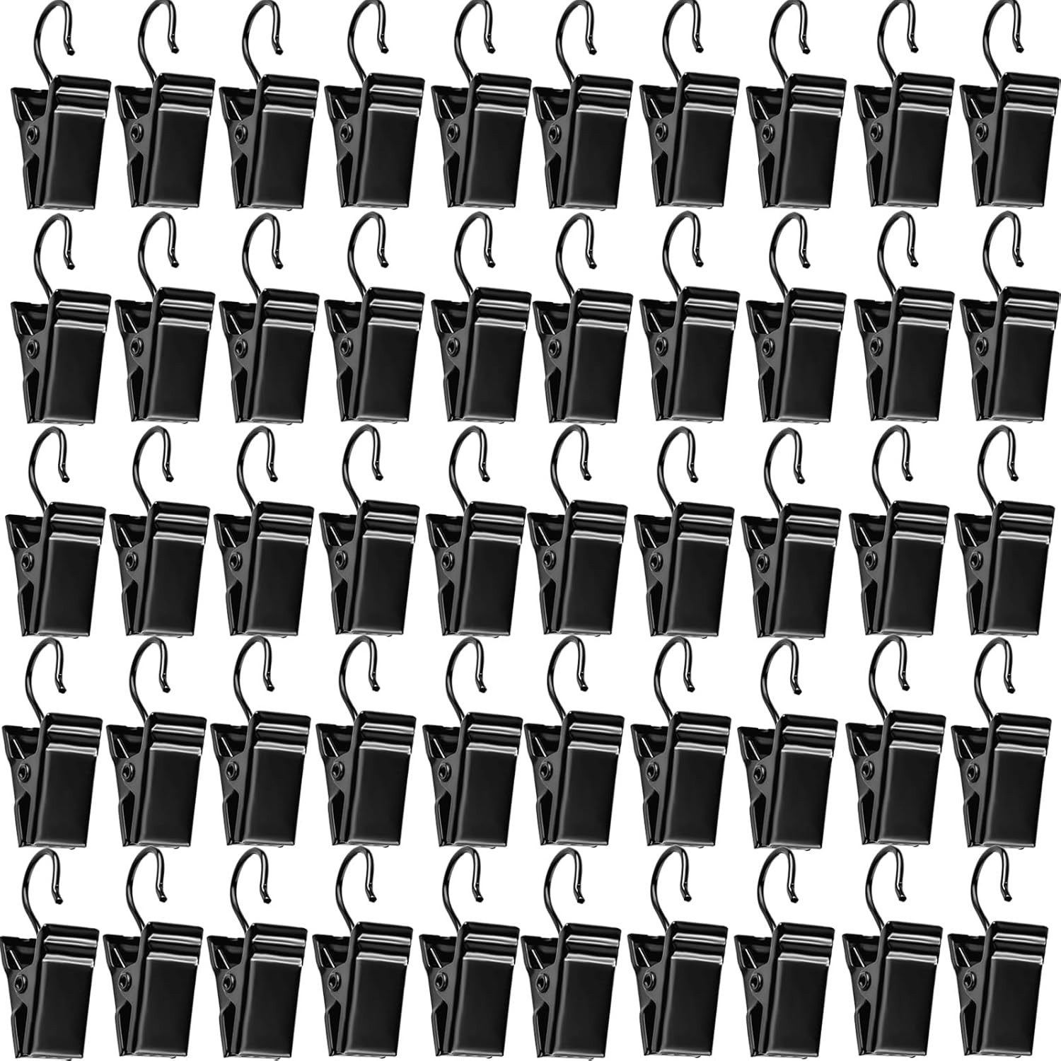 50 Pack Small Curtain Clips, Metal Hook Clips String Lights Clips Heavy-Duty Hoo