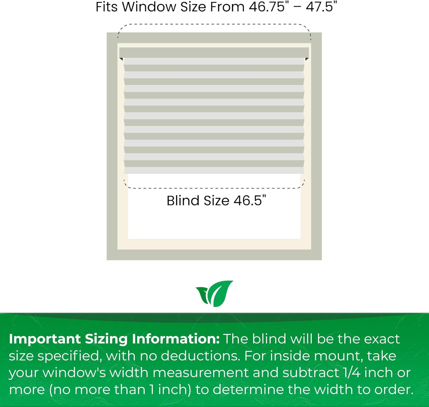 Cordless Pleated Fabric Window Shade, Light Filtering, 46.5″ W X 60″ H, Black