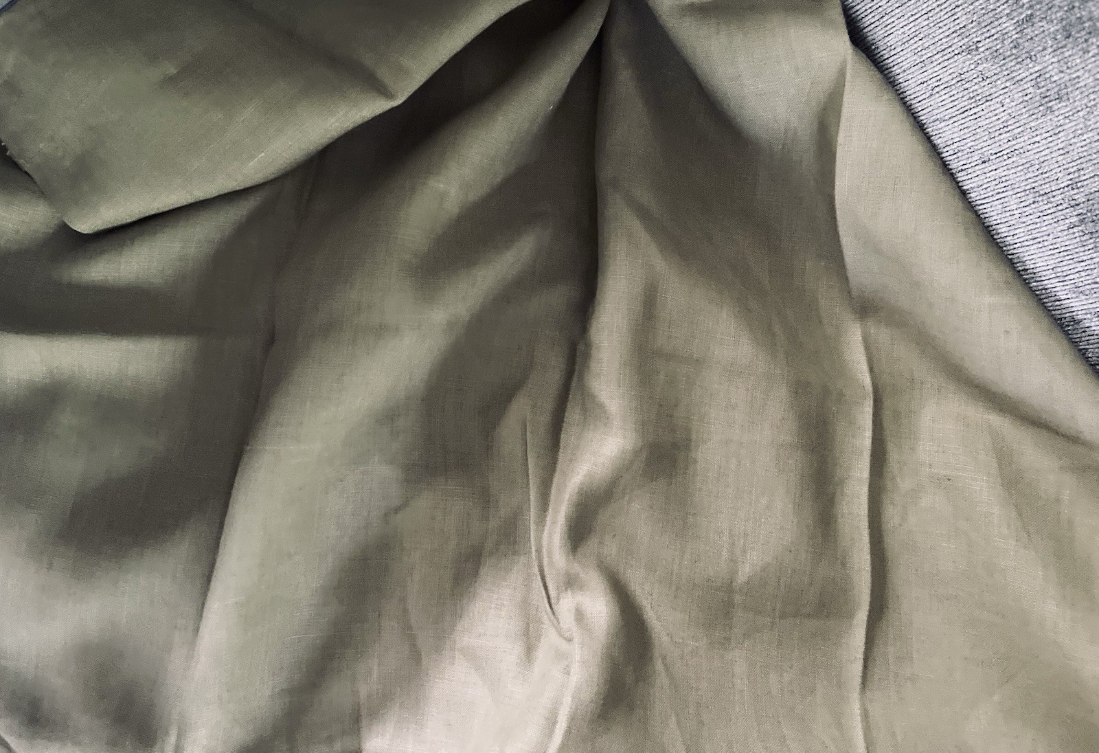 Restoration Hardware Belgian Linen Drapery Opaque 50”x84” Rod Pocket Thyme NWT
