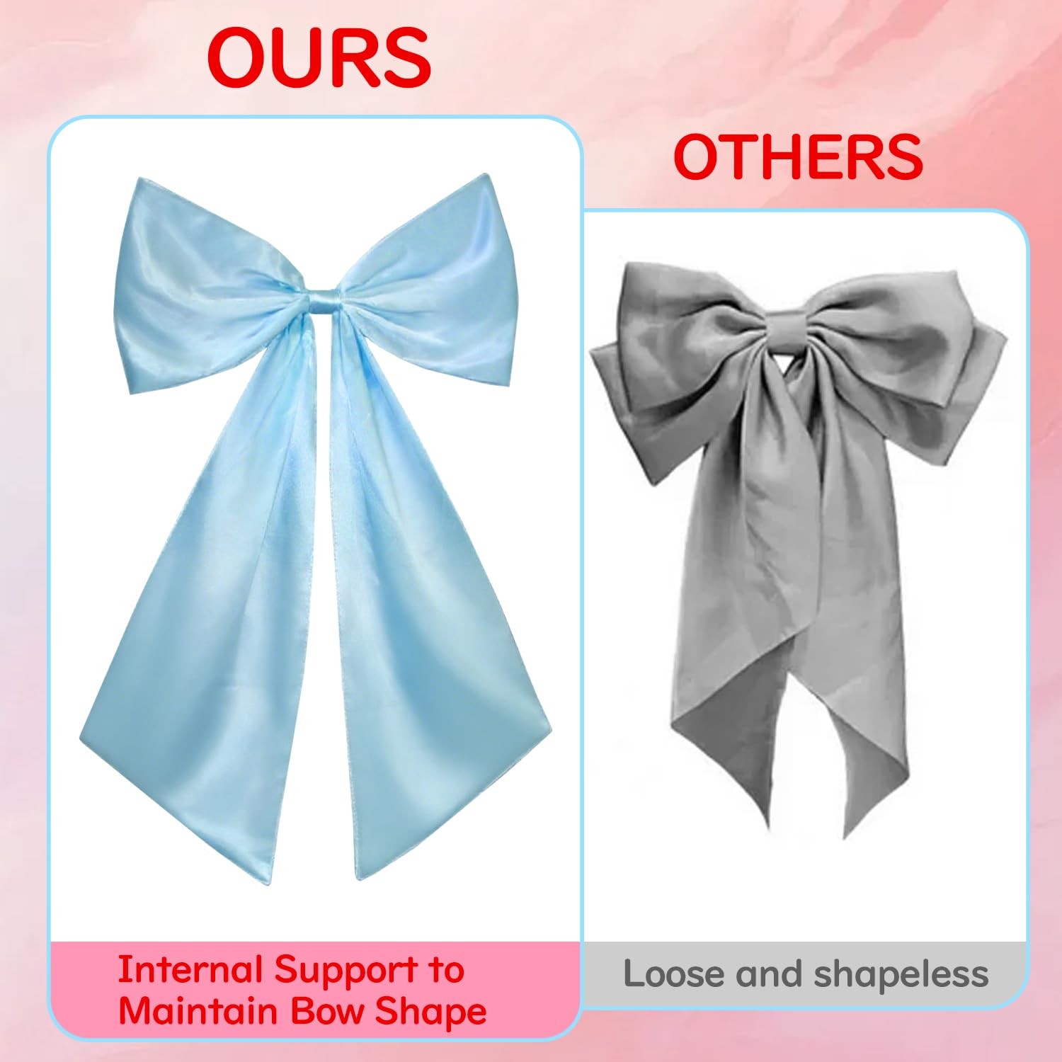 24×36 Inch Large Bow Decor Giant Satin Blue For Room Wall Coquette Birthday