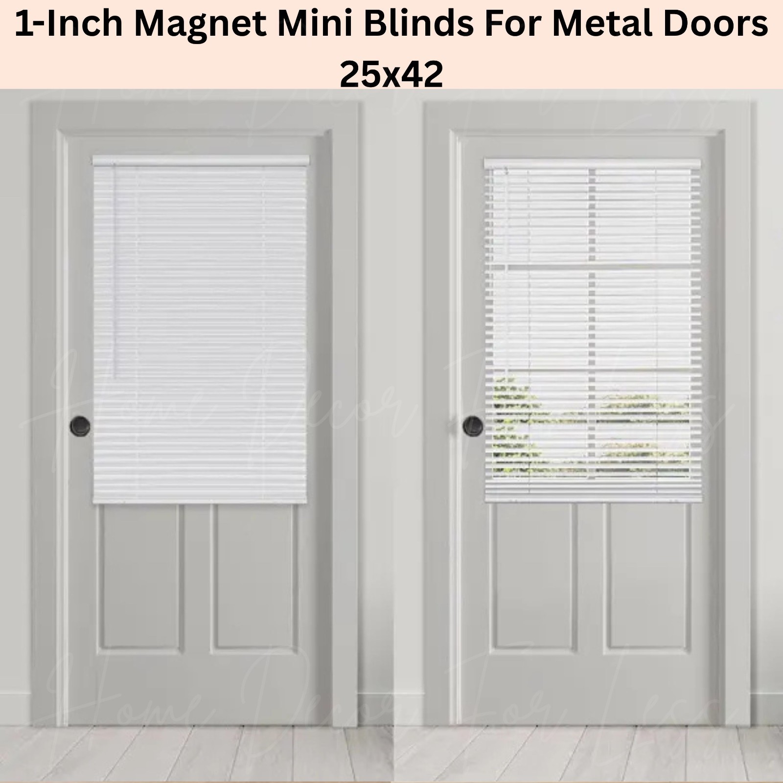 Magnetic Blind For Steel Door Window Vinyl Mini Blind Curtain Magnet Shade 25×42