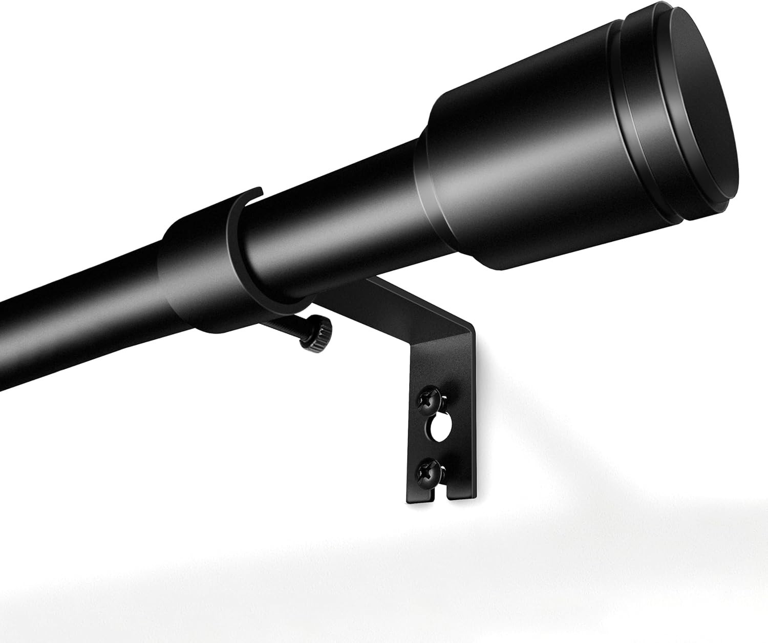 Adjustable Curtain Rod 30–90 Inch Heavy Duty Iron Black For Windows