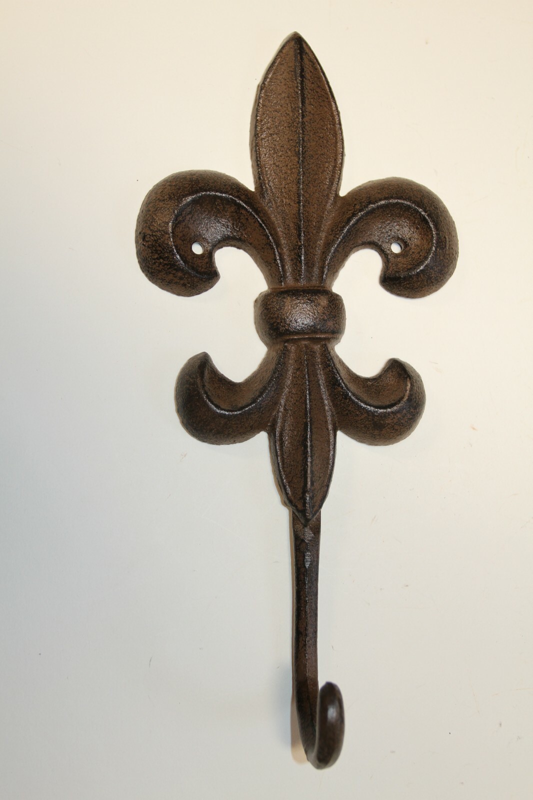 Extra Large Fleur De Lis Curtain Hold-Backs / Tie Backs Cast Iron, F-9b