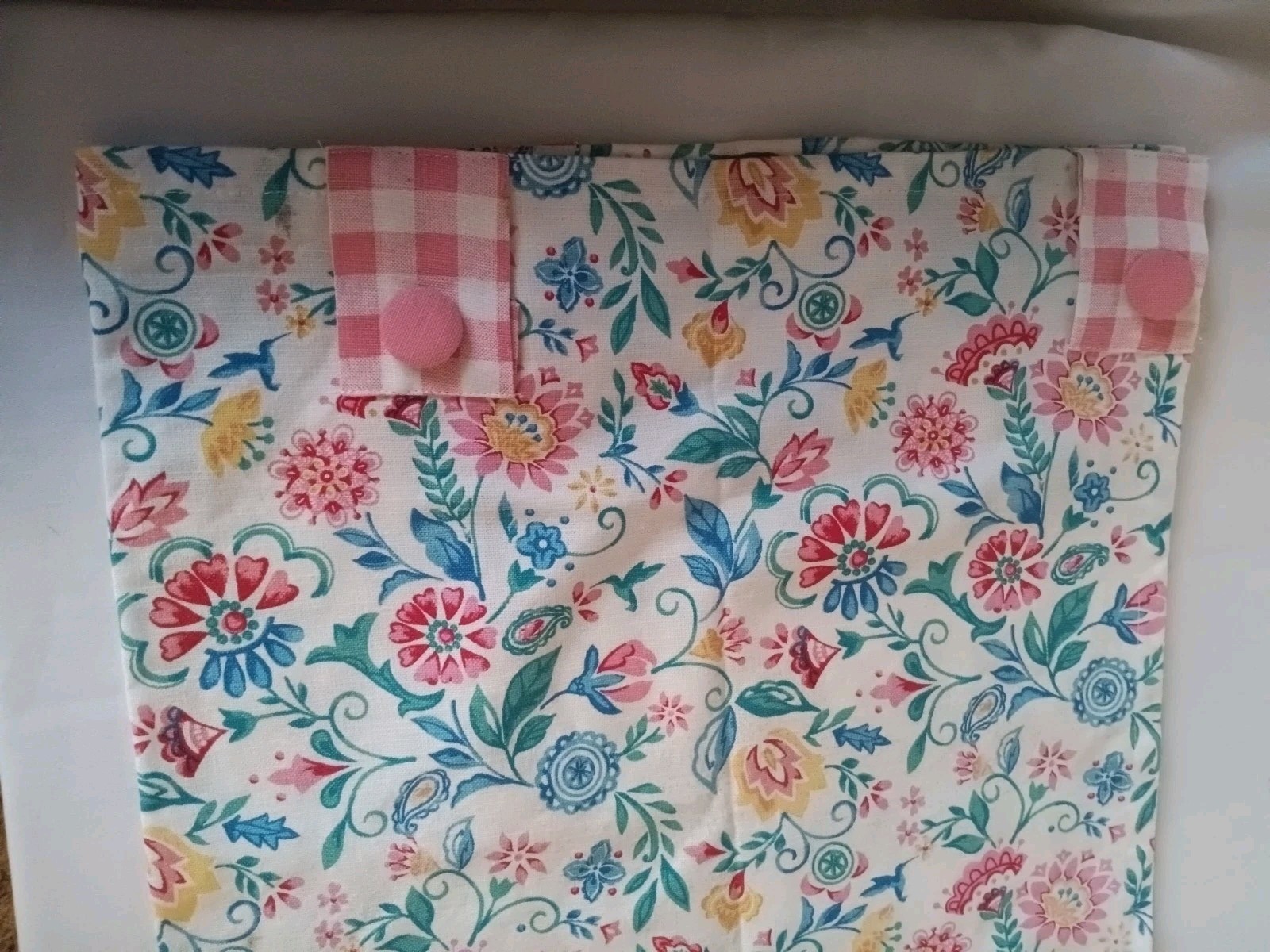 Pioneer Woman Mazie Cafe Cutains 3 Piece Set 60″ Wide Pink Floral Flowers