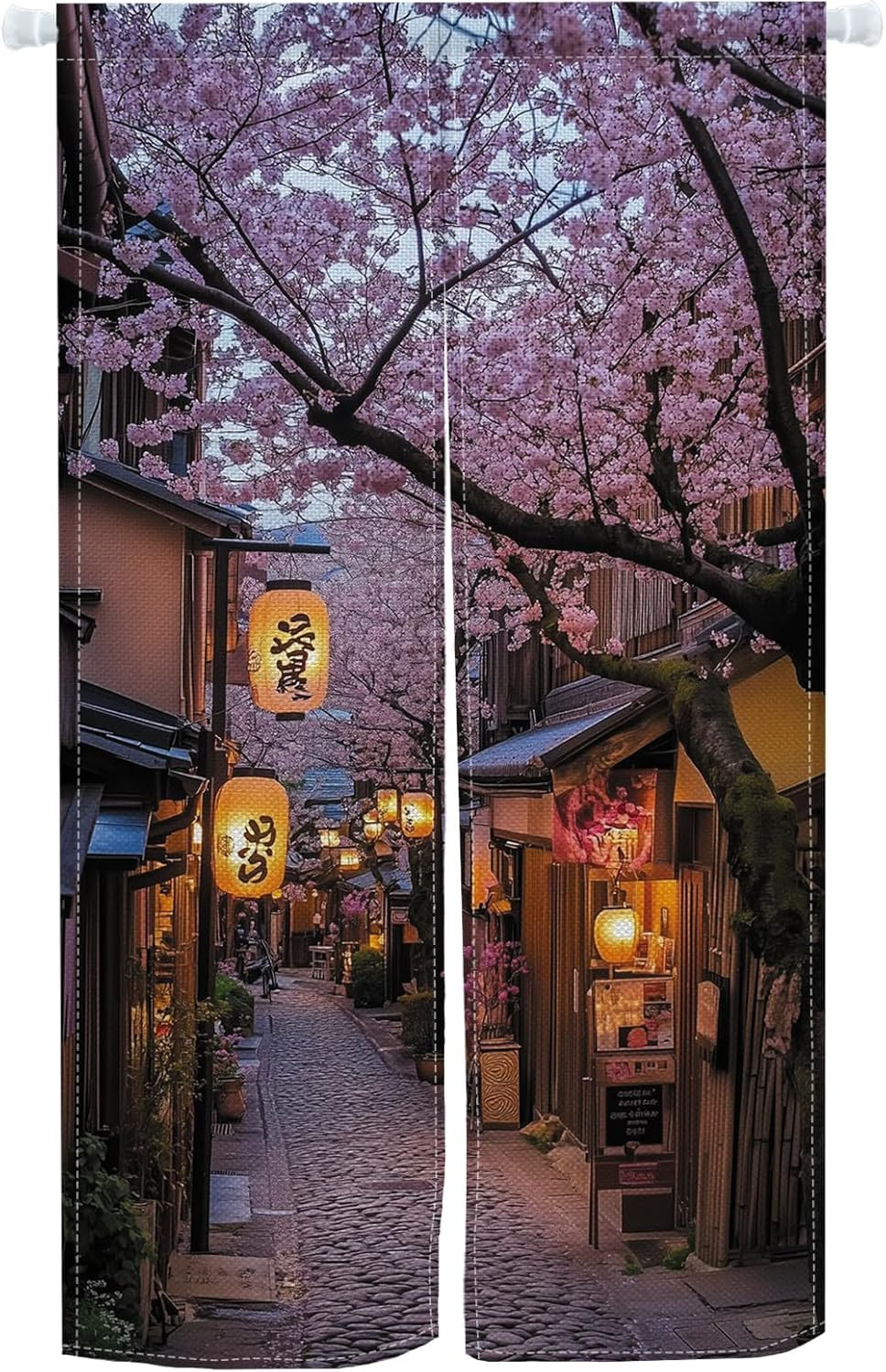 Cherry Blossom Japanese Noren Doorway Curtain Asian Pink Floral Romantic Street