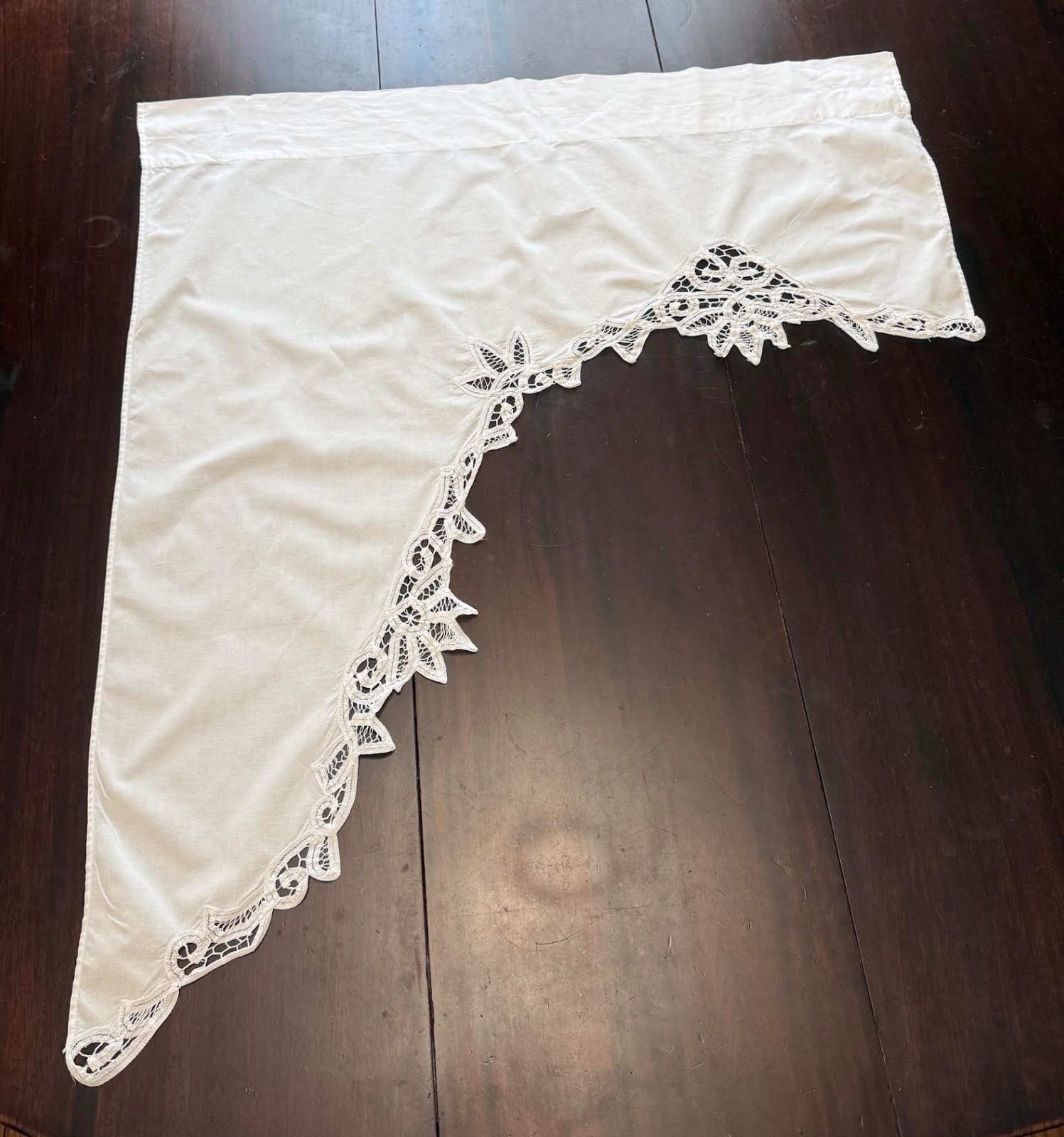 Battenberg White Cotton Curtains Valances Swags 9 Pieces 3 Sets Cottage Core