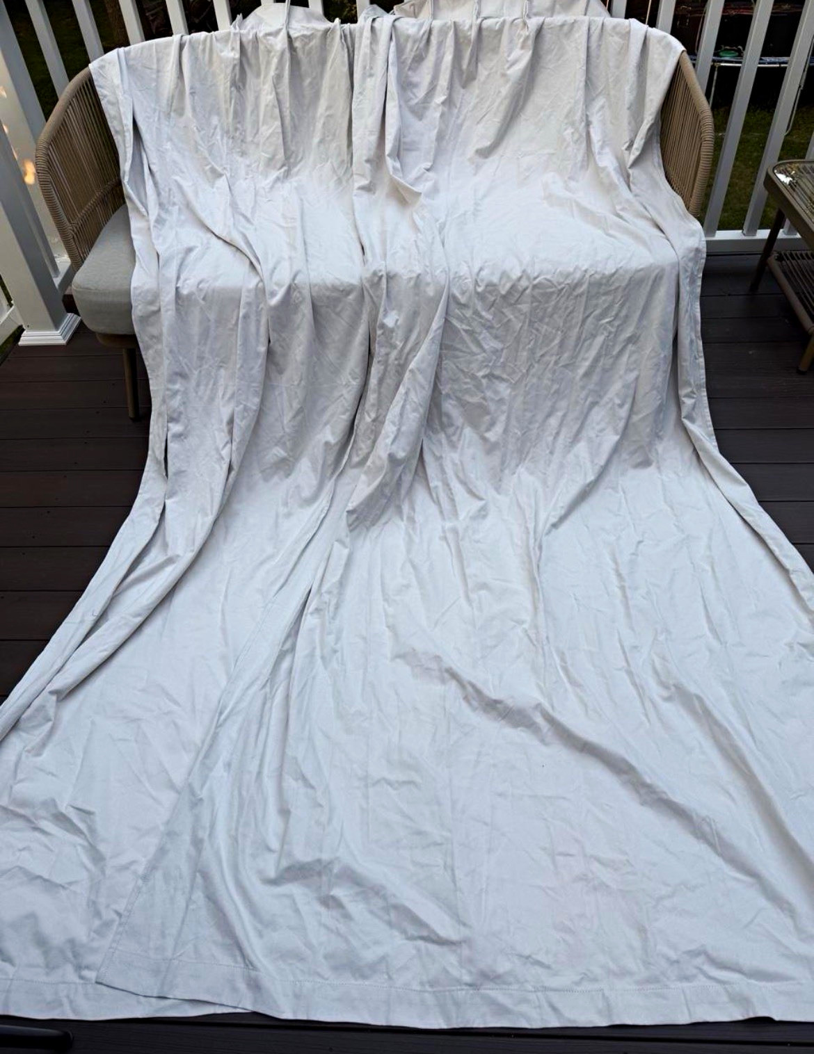 Brand new cream blackout curtains 39”x104” very heavy and great quality