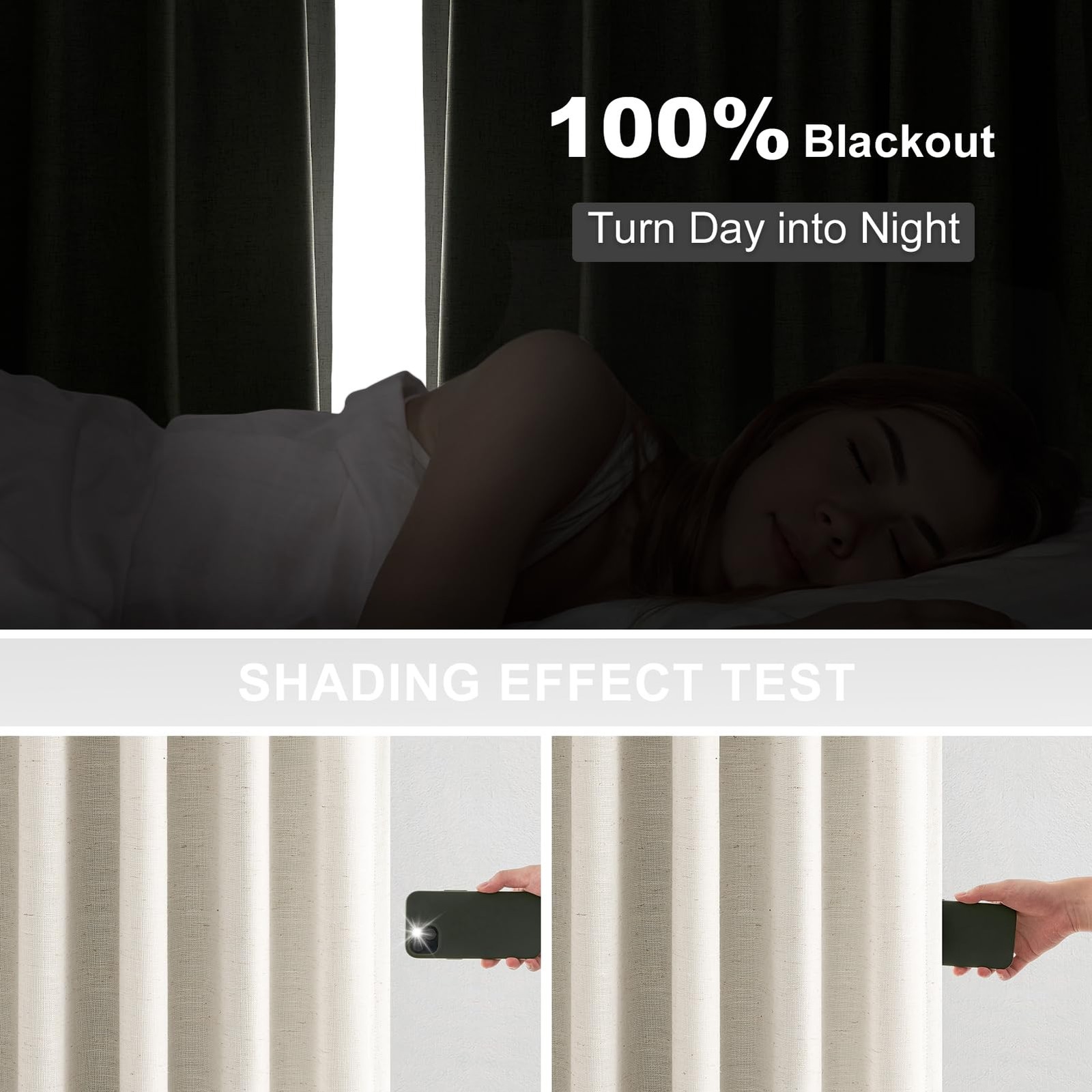 96 Inches Long Pinch Pleated 100% Blackout Curtains,Thermal Insulated Natural…