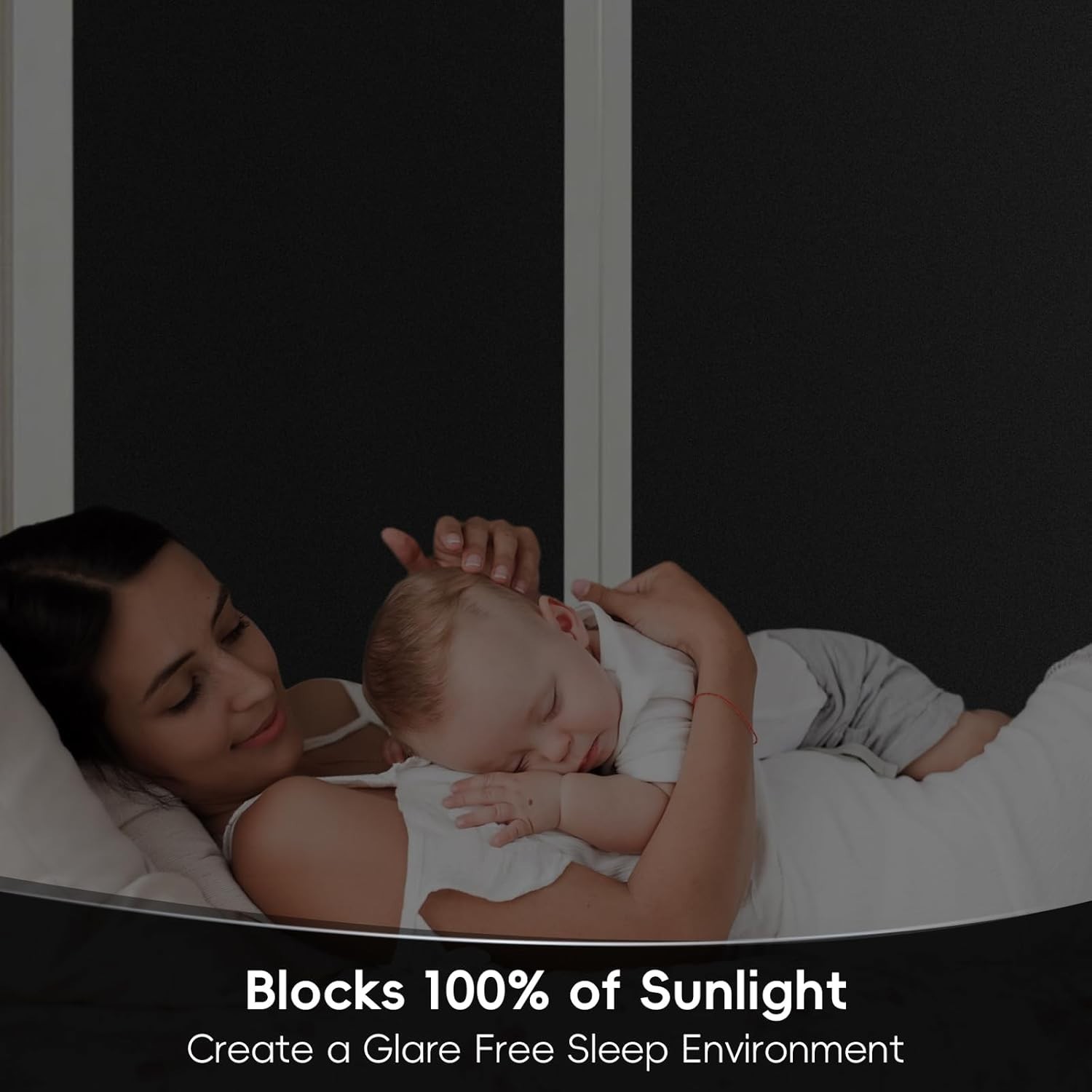 Total Blackout Privacy Film – 100% Light Blocking, No Glue Window Tint for Ho…