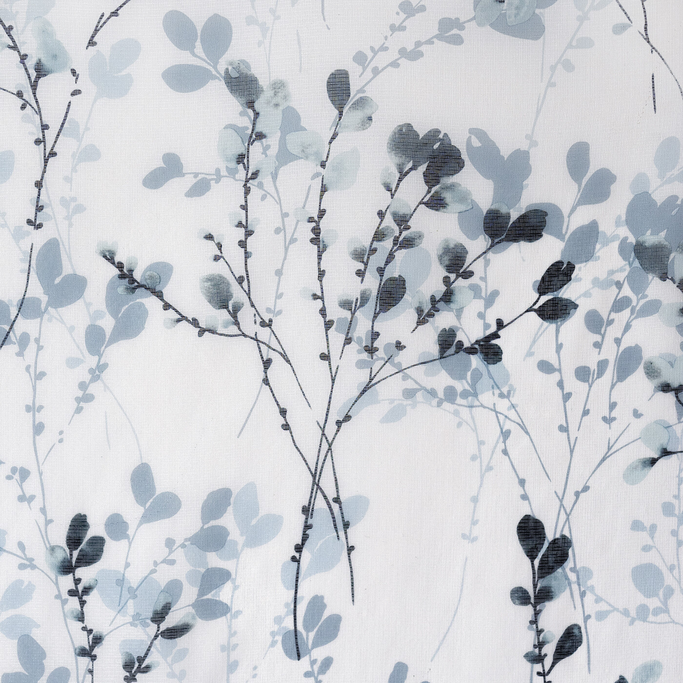 Achim Home Furnishing Misty Teal Floral Petal Vines Window Curtain Panels : 52″
