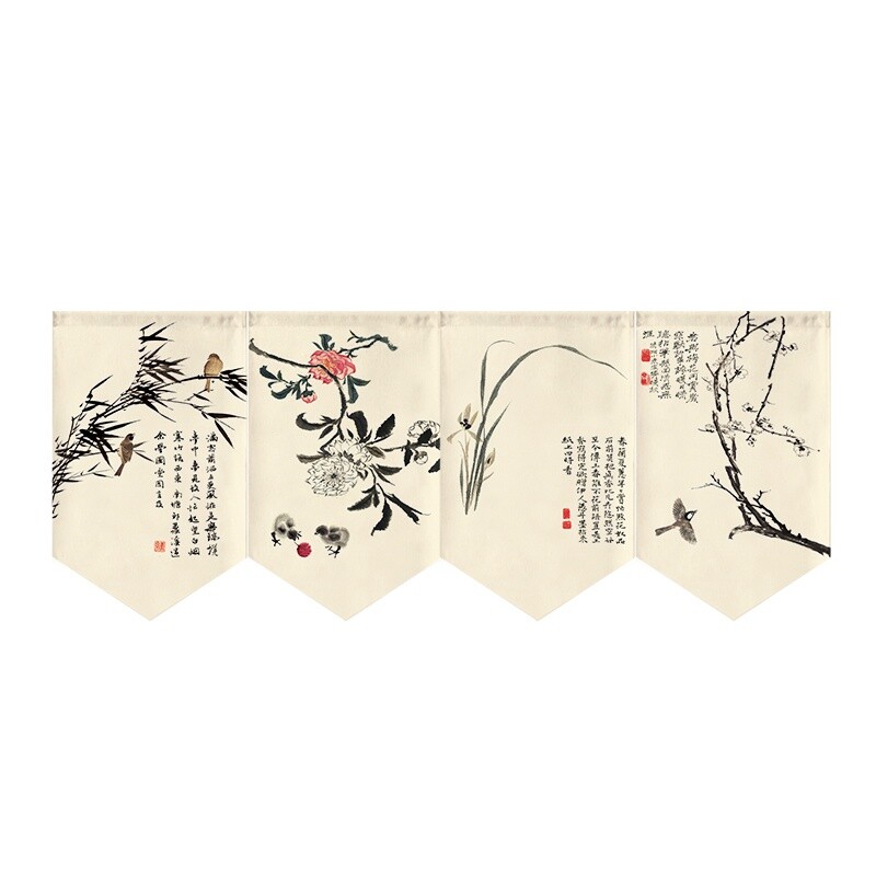 Kitchen Short Doorway Curtains Canvas Noren Blackout Valance Room Divider