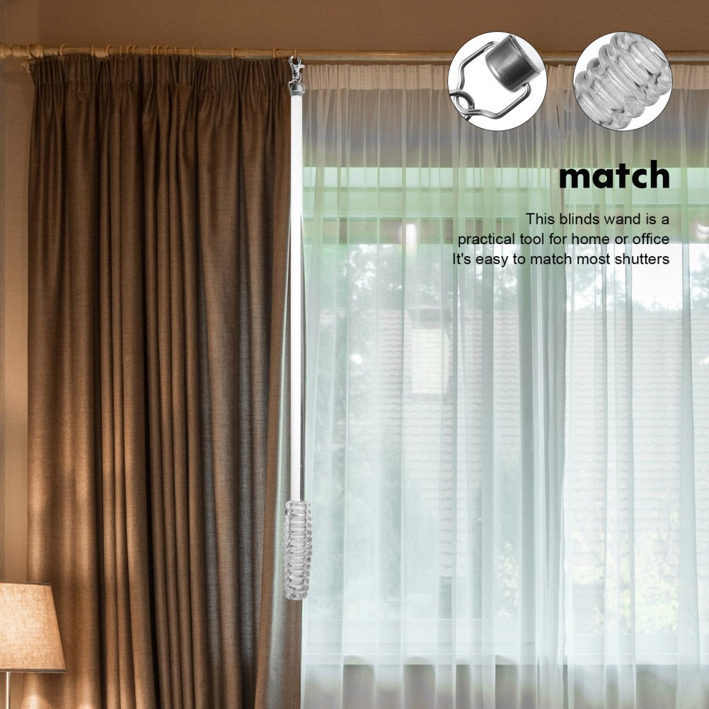 Blind Replacement Parts Iron Transparent Pulling Blinds 1Pcs 22.01X0.79X0.79In