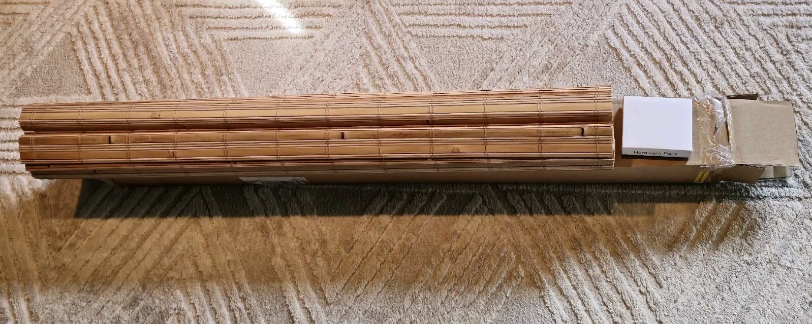 HDC Cordless Honey Light-Filtering Bamboo Shade actual 33.5 W X 48 L