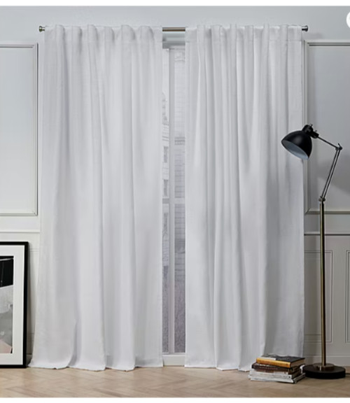 Nicole Miller New York 2 Curtains 54in X 84in White