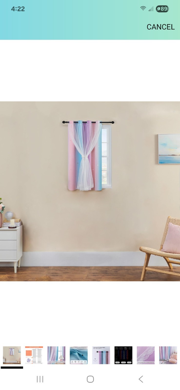 XiDi Curtains for Bedroom, Blackout Curtain for Kids Room, Pink and Purple