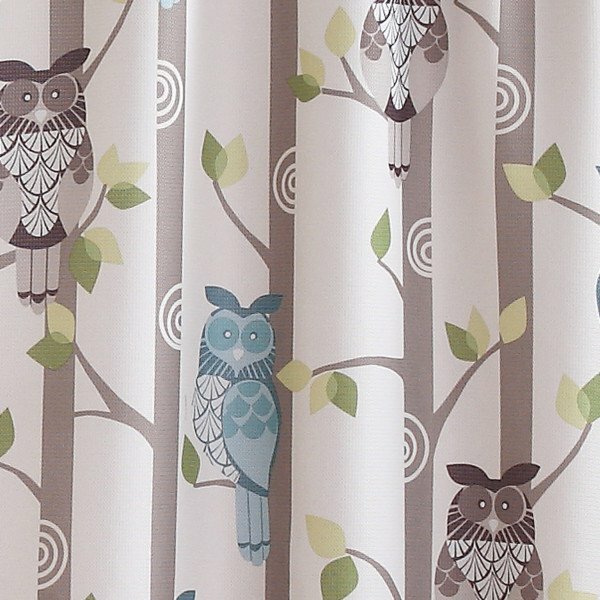 Owls Whimsical Retro Room Window Valance, Modern 56″x14″, All Over Print – NEW