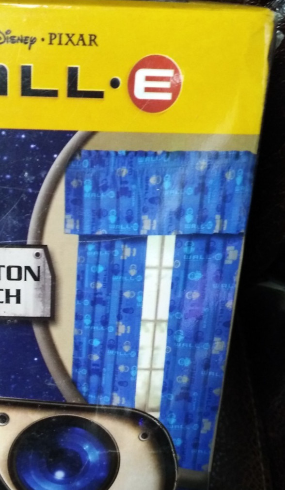 Pixar Wall-e Curtains 2 panels with tie backs Movie Cartoons Bedroom 42×63