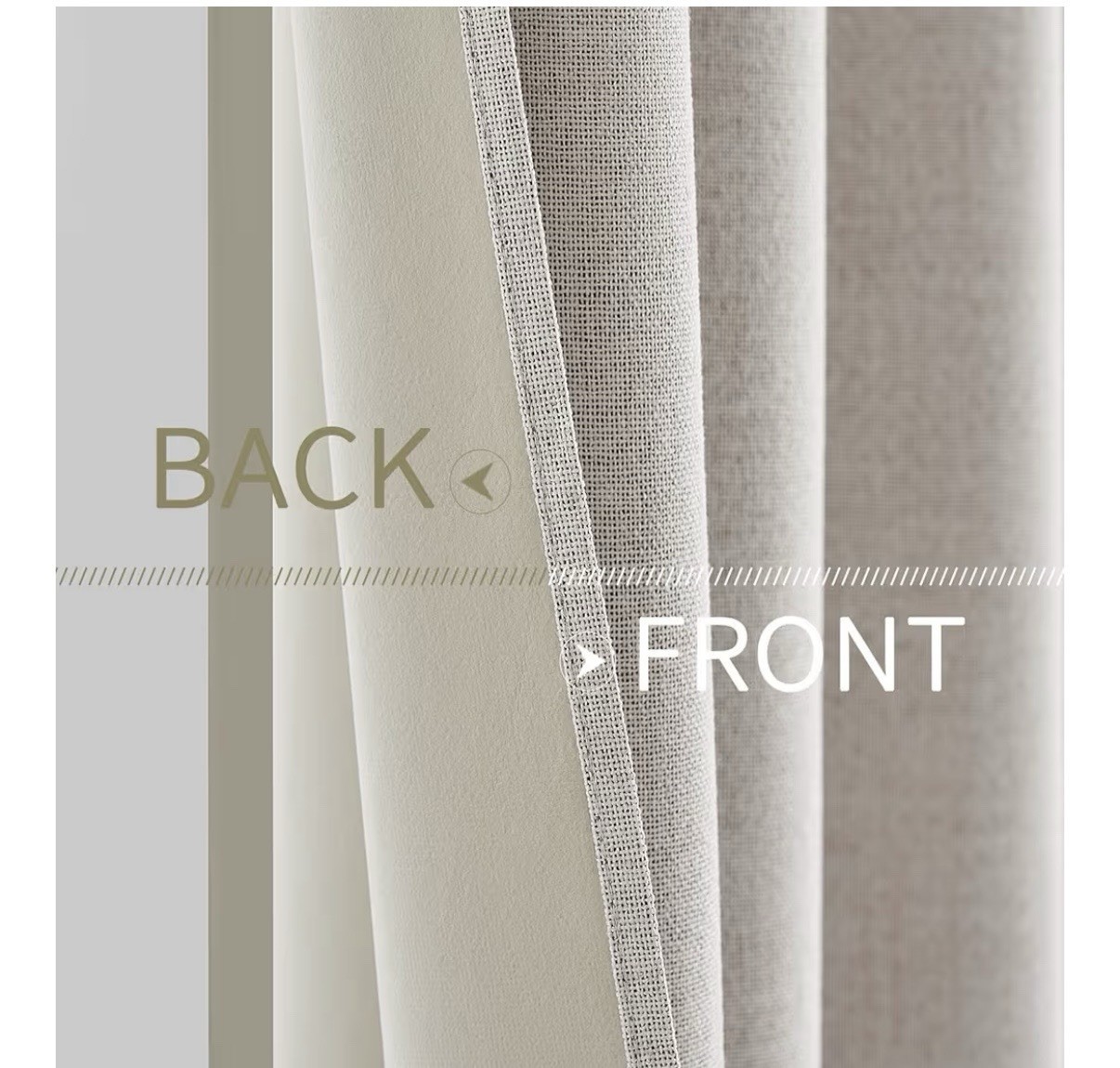 MIULEE 100% Blackout Curtains 52×108 Set of 2 Linen Texture Beige Thermal
