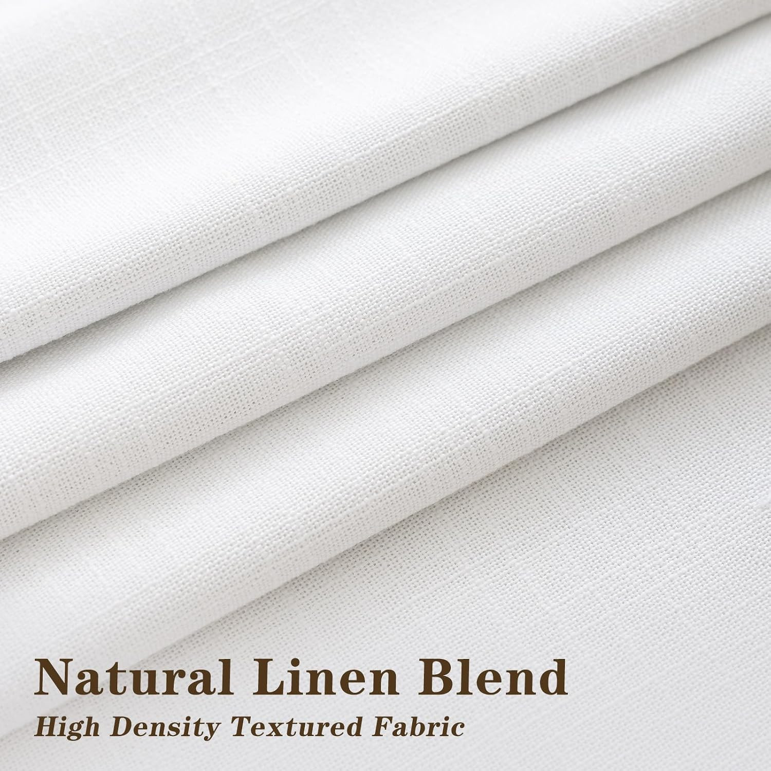 Pinch Pleated Rayon Blend Blackout Curtains for Bedroom – Ivory Full Black Out C