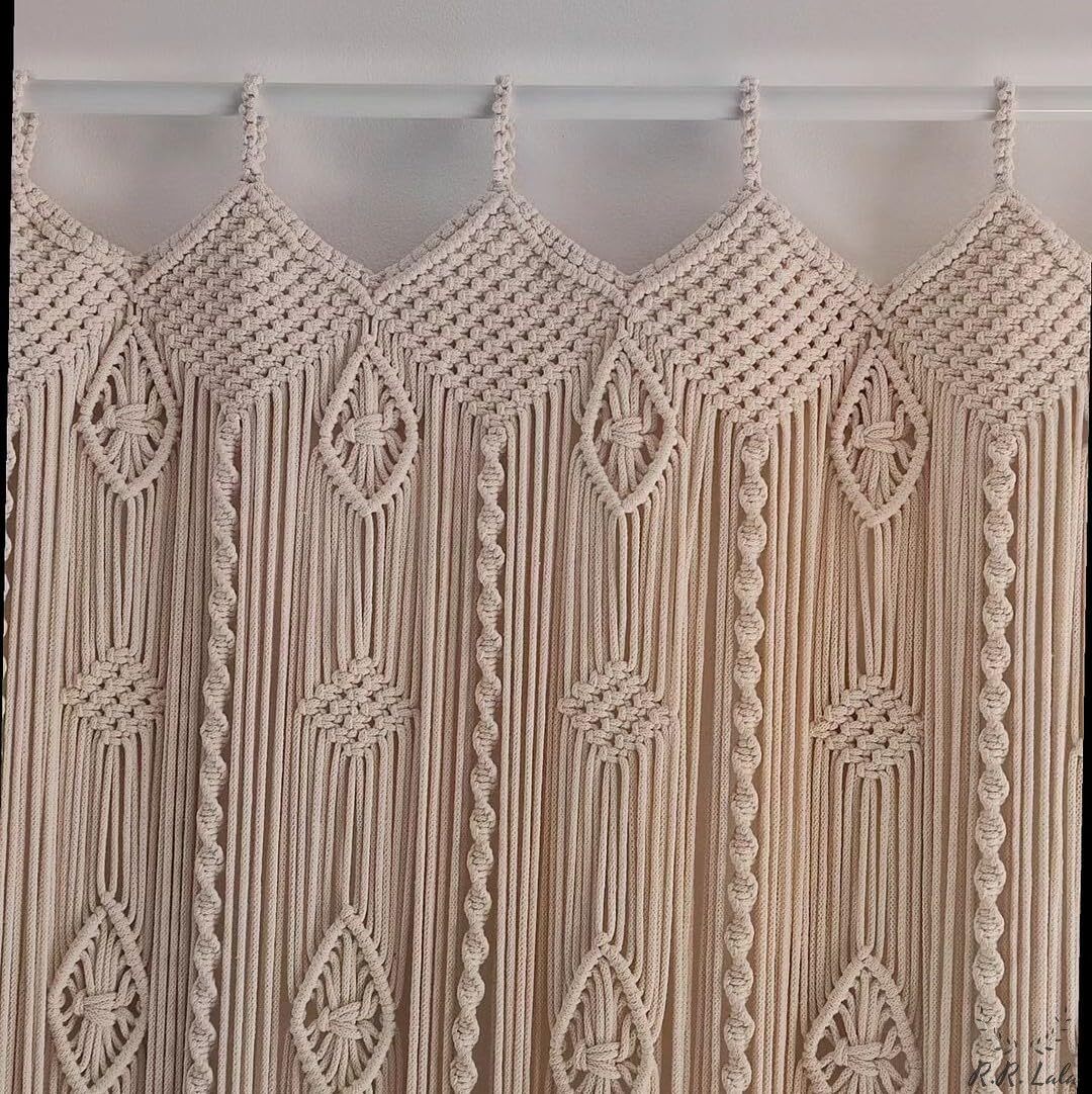 Handmade Wall Curtain, Macrame Curtain, Macrame Wall Hanging, Macrame Decoration