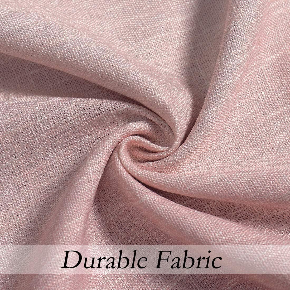 Ombre Window Curtain Panel Linen Gradient Print on Rayon Blend Fabric Backtab