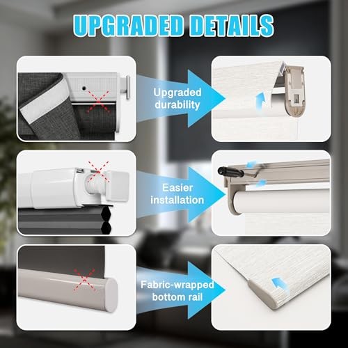 Blackout Roller Shades with Valance for Bedroom,,21.5″W X 21.5″W x 72″H White