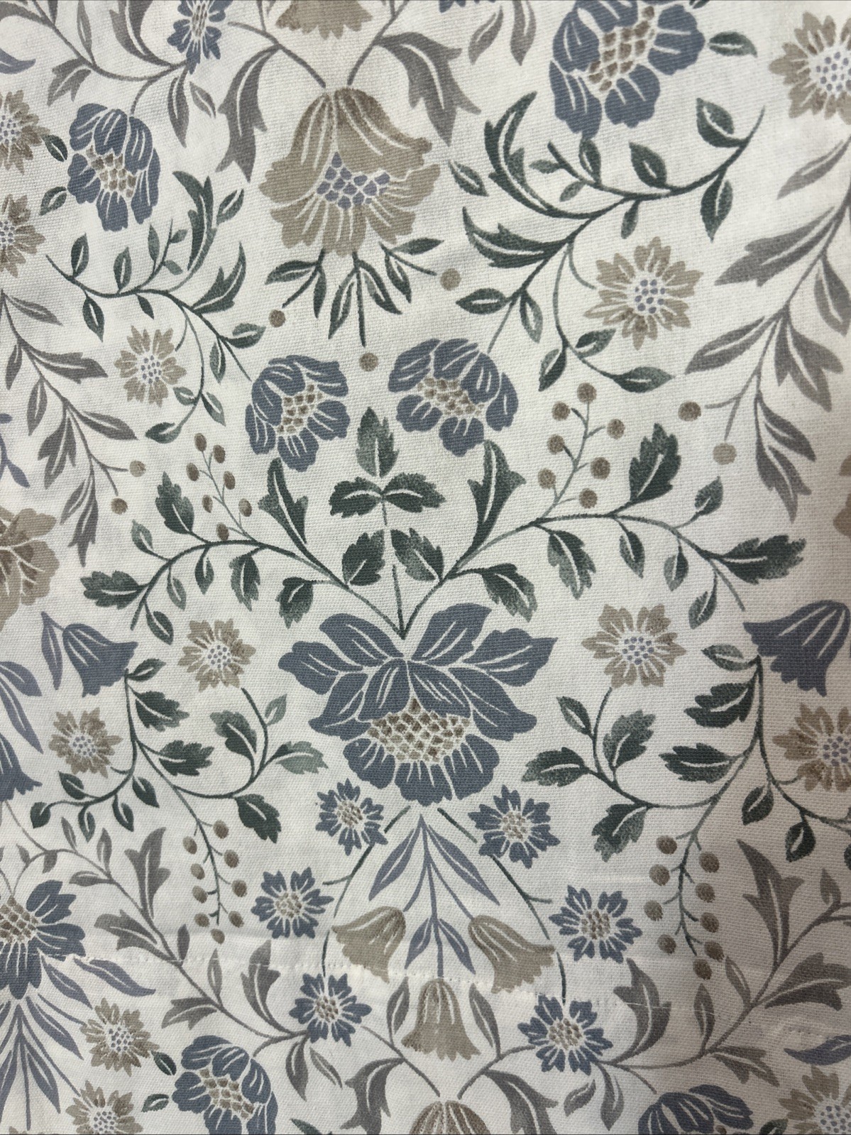 Nicole Miller Floral Damask Cotton Window Panels Drapes Blue Curtains – 50 x 96”