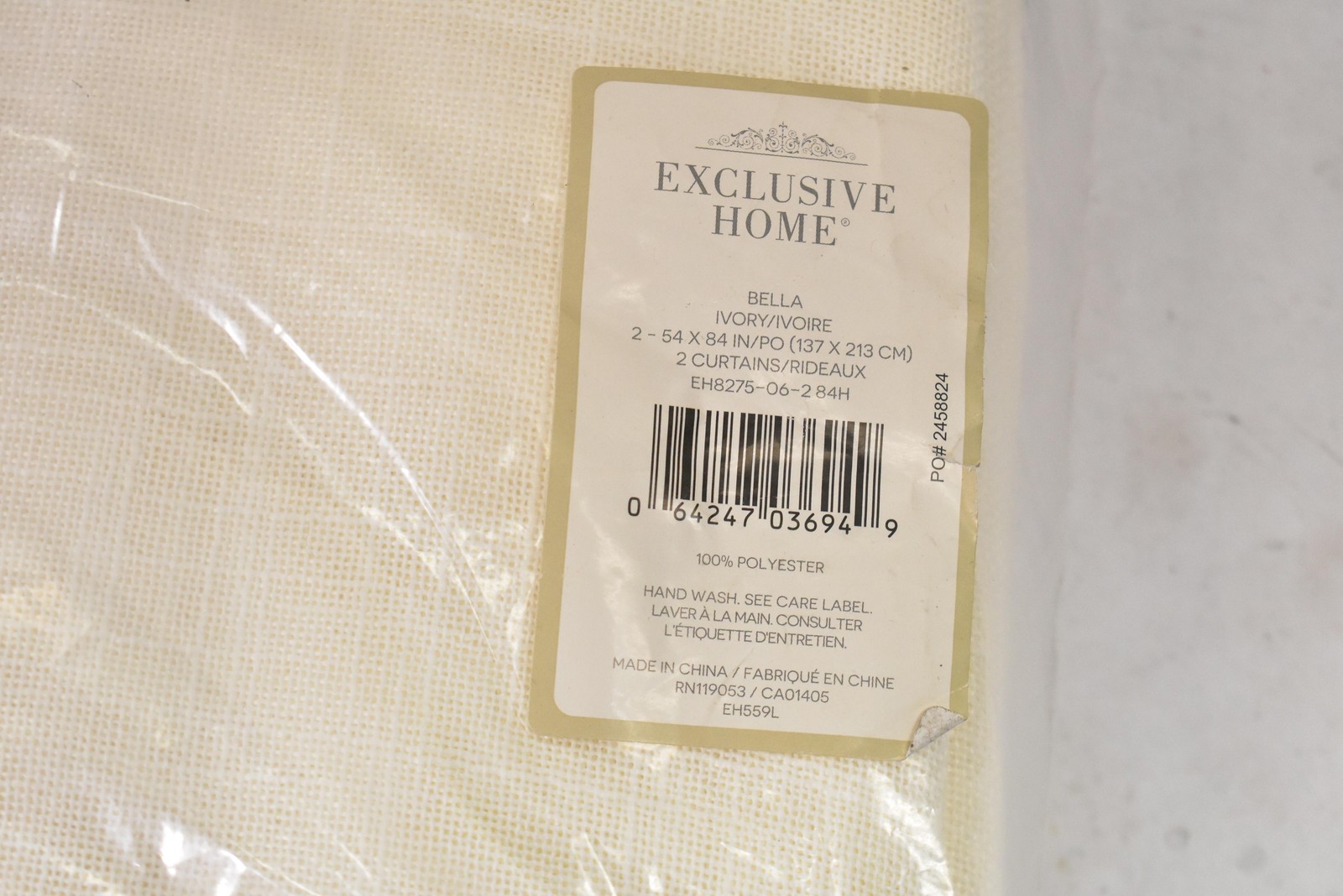 Exclusive Home Bella Curtains 2 Panels 54×84 White Beige Polyester Drapes