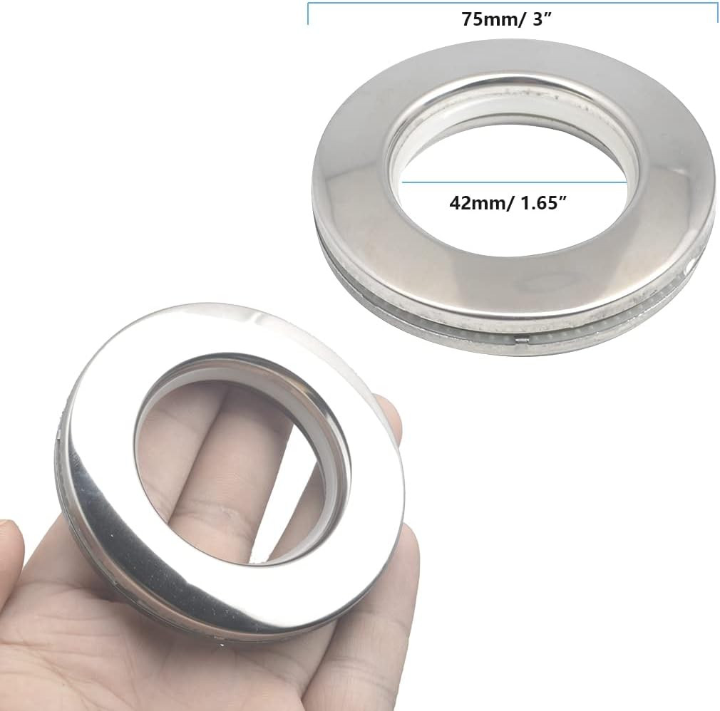 Curtain Grommets Surface 28 Pcs Stainless Steel Eyelet Rings Inner Layer ABS Pla