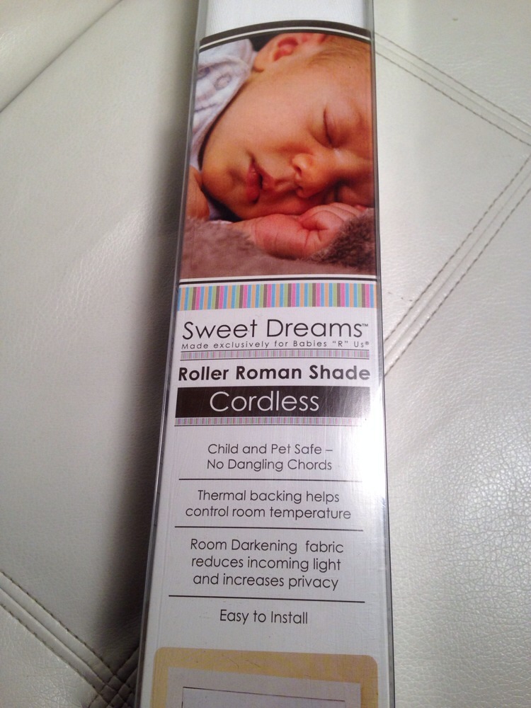 lSweet Dreams Roman Roller Shades Cordless Cream 23 by 64 inches New!
