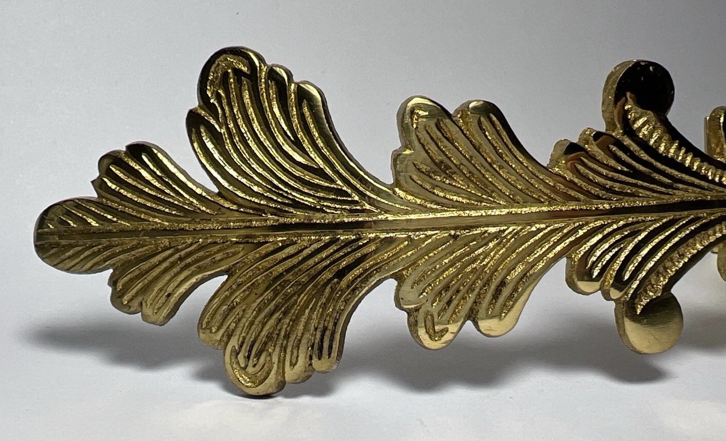 Brass Leaf Curtain Tiebacks 9” Length Single Item Only (Multiple Available) NOS