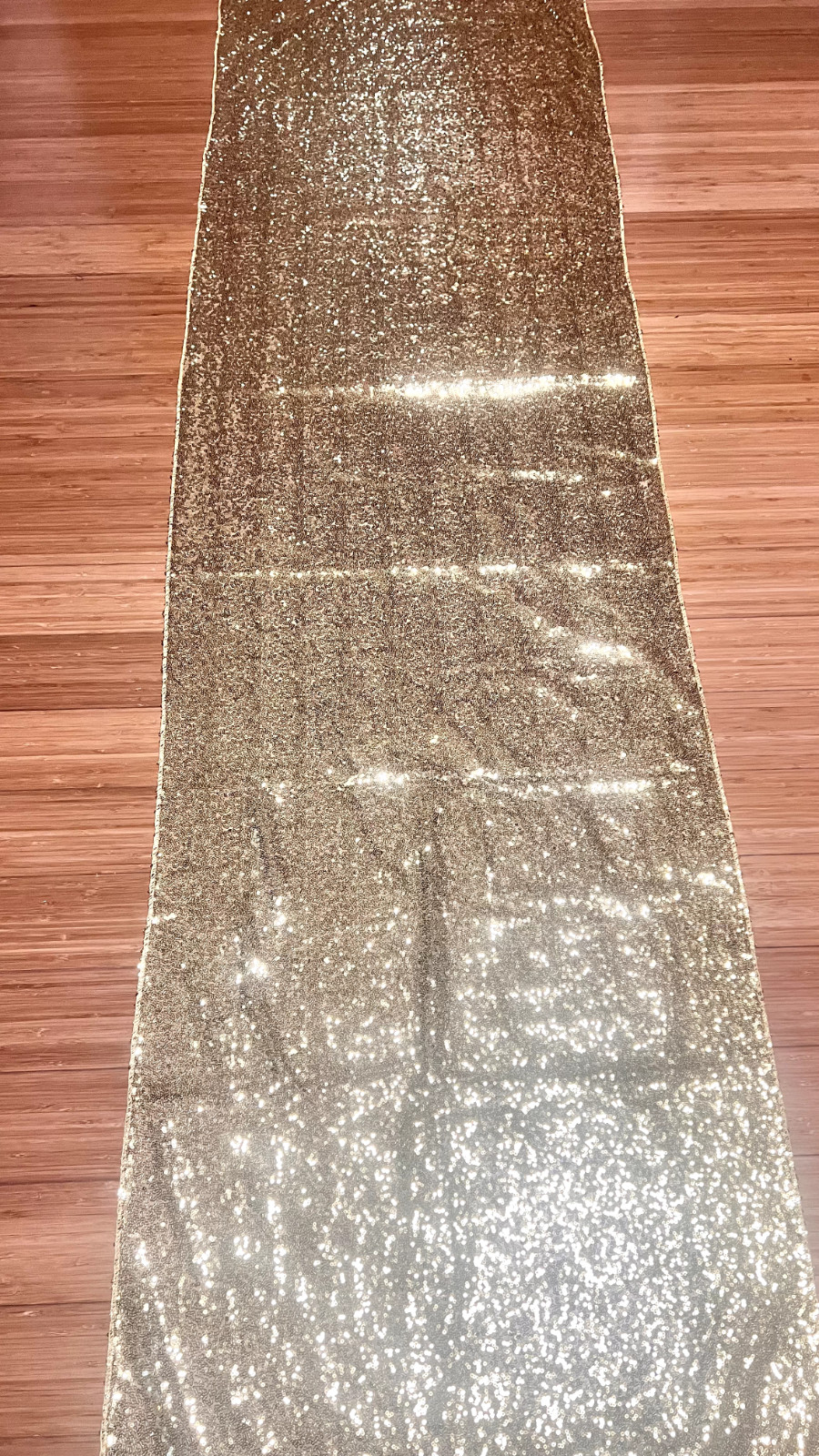 Gold 2FT X 7.5FT Sparkly Sequin Backdrop Curtains 12 Panels for Wedding Party