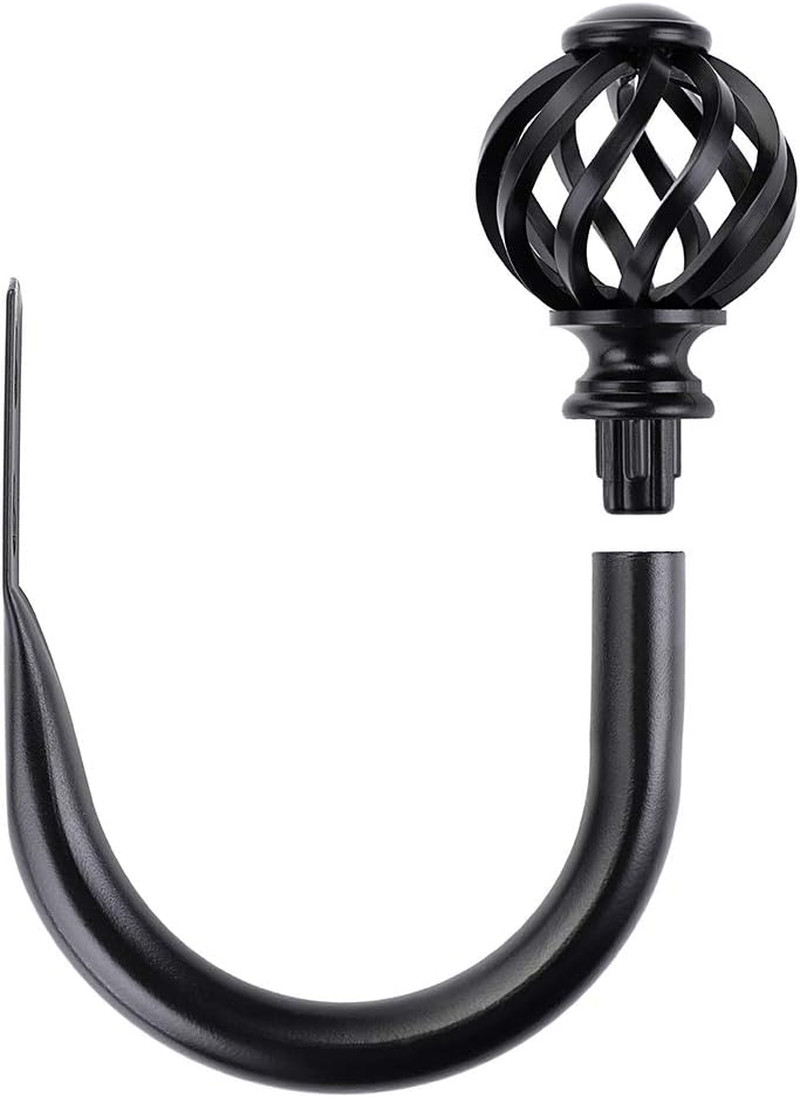Sumnacon Set of 2 Metal Curtain Holdbacks – Wall Mounted Drapery Tiebacks with S