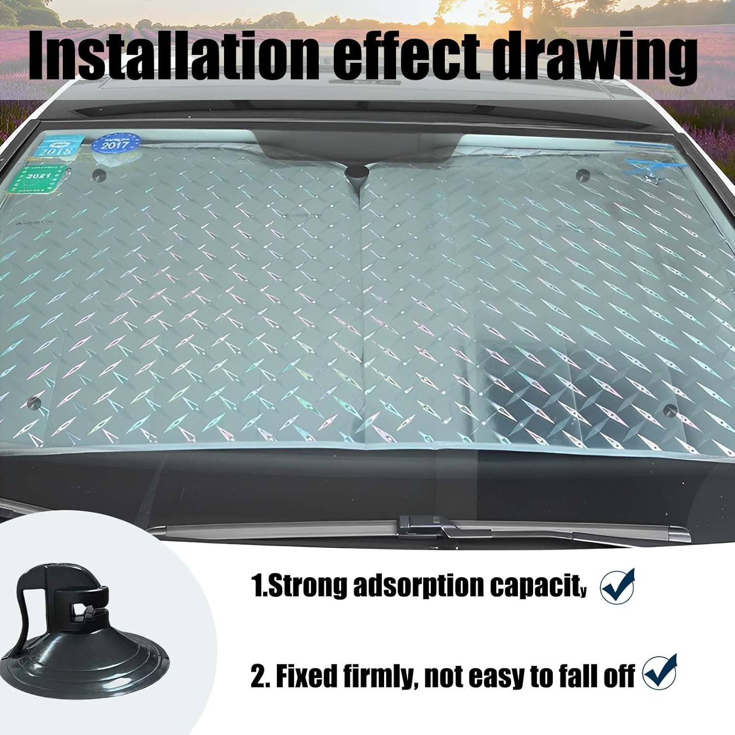Reusable 24Pcs Car Window Suction Cups – Easy Install Shades for Sun Protection