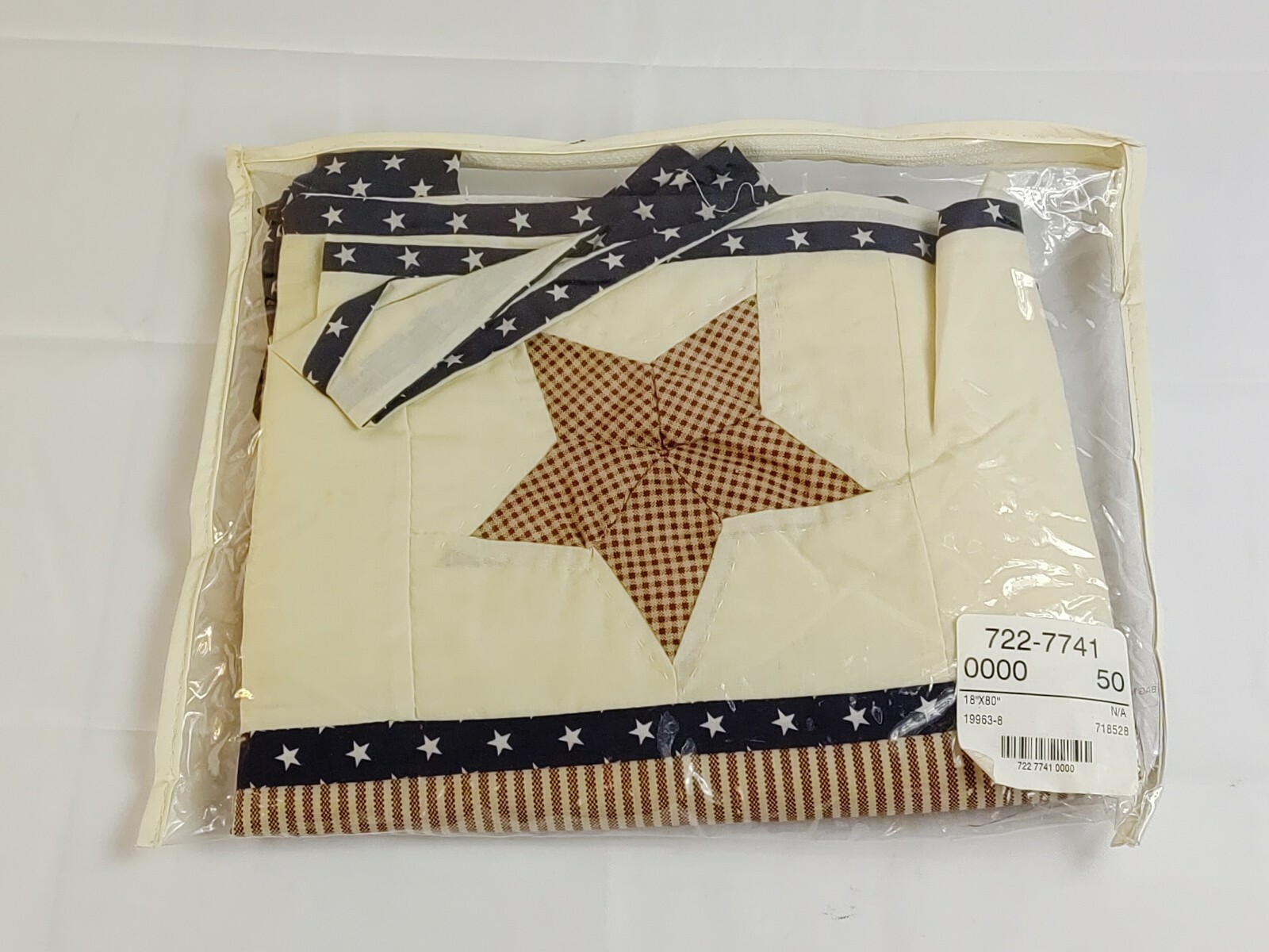 JC Penney Home Collection Bedding Coordinate 18×80 Window Valance Stars Stripes