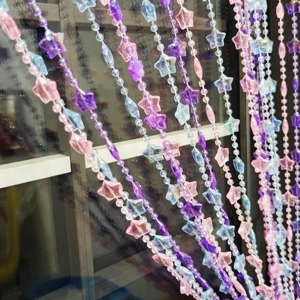 Beaded Curtain Doorways Star Acrylic Hanging Door Beads String Curtains Tasse…