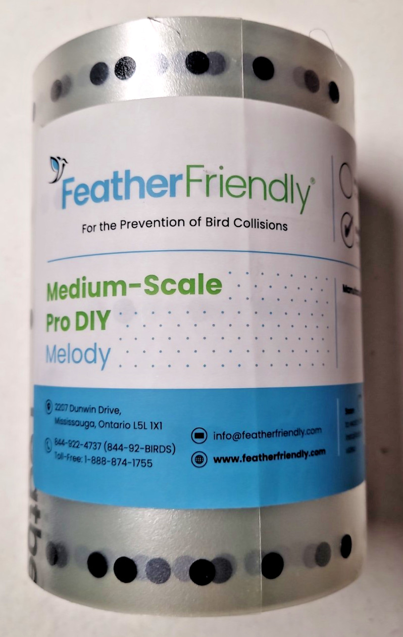 Feather Friendly Medium Scale Melody Pattern, Black Print 6″ by 150′