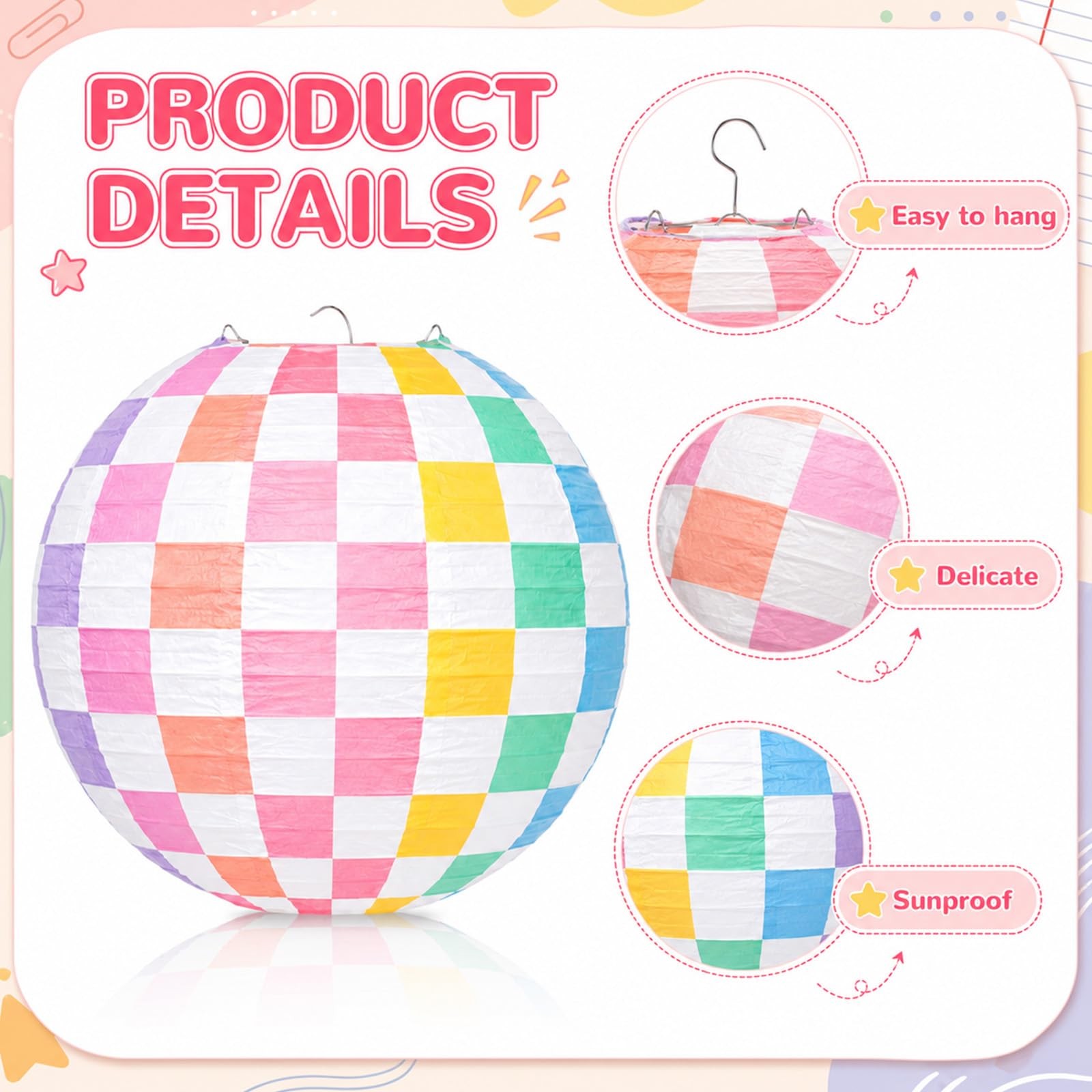 6Pcs Composition Paper Lanterns 8 Inch Composition Notebook Apple Crayon Penc…