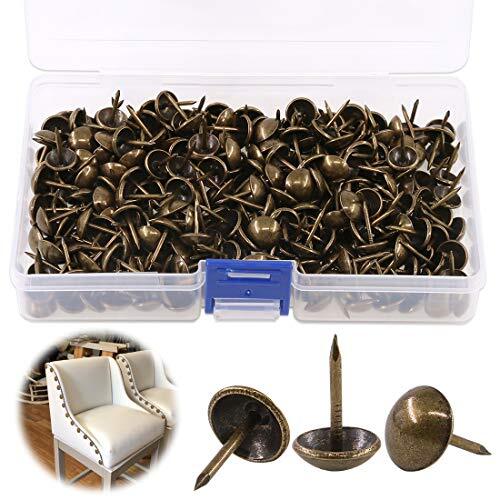 Keadic 300Pcs [ 7/16″ in Diameter] Antique Upholstery Tacks 7/16″(300pcs)