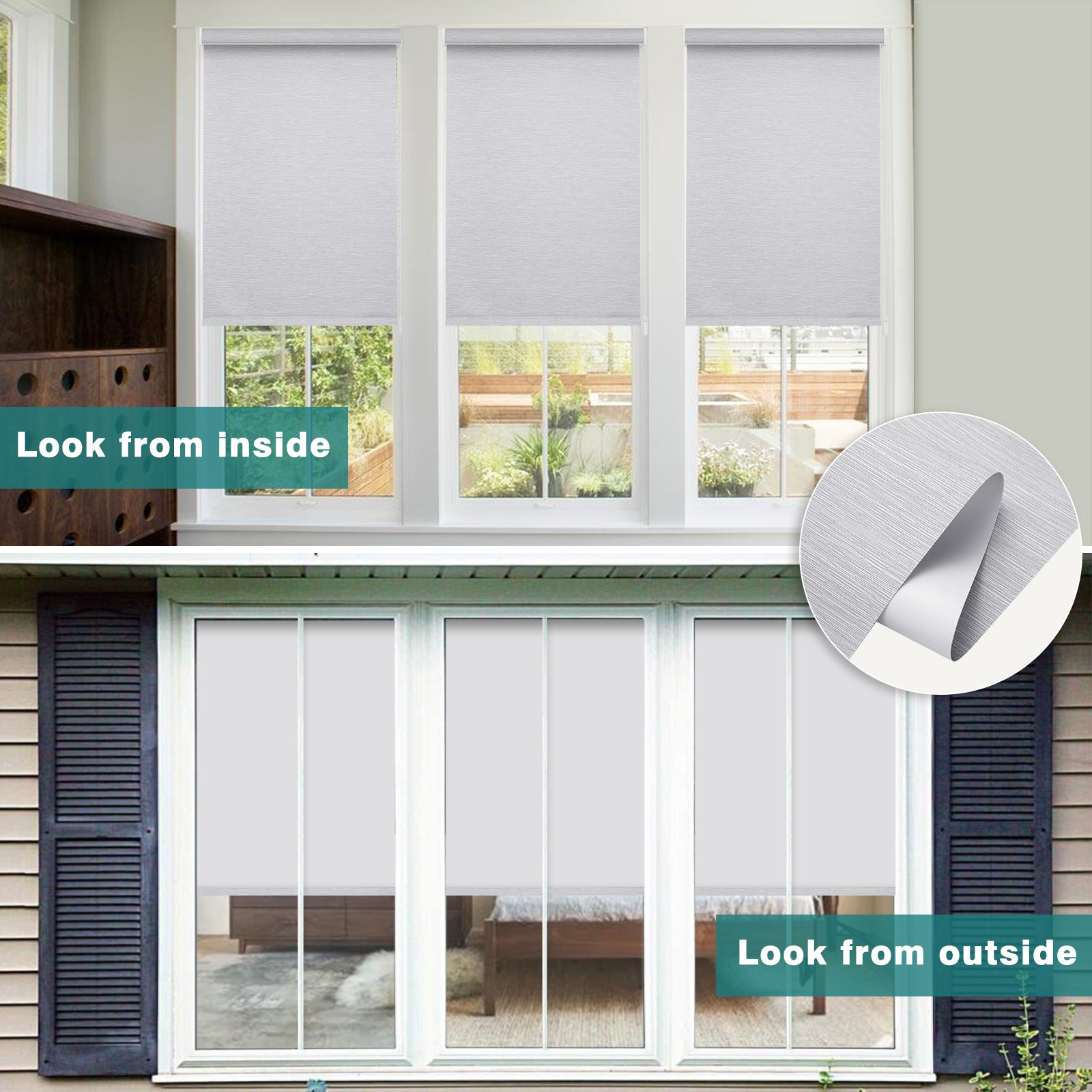 Changshade CUSTOM Light Filtering Window Blinds Roll-up Blinds Roller Shades
