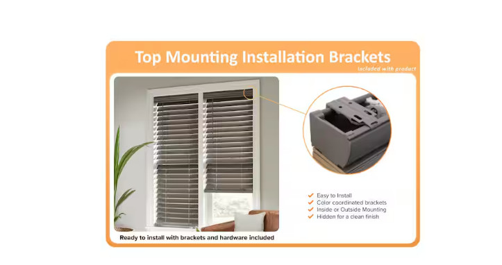 Home Decorators Driftwood Gray Cordless Faux Wood Blinds 34×48 2.5in Slats