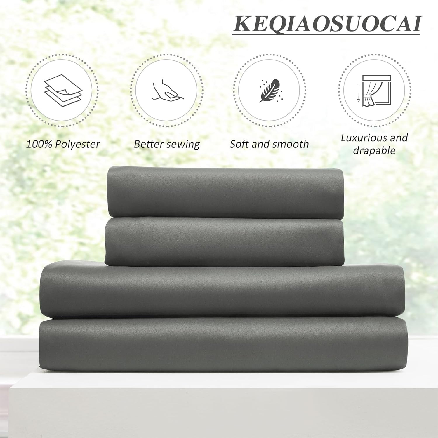 Extra Wide 90″ Blackout Curtains, Pinch Pleated Grey Room Divider 100″ Width