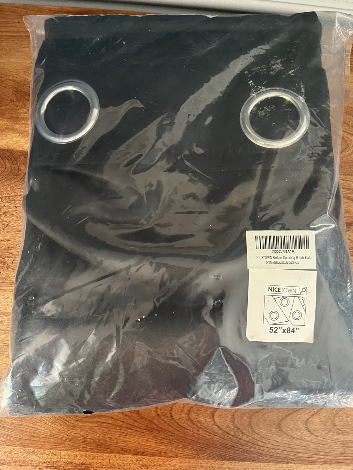 Nicetown Blackout Curtains 52”x84” Two Black New in Package