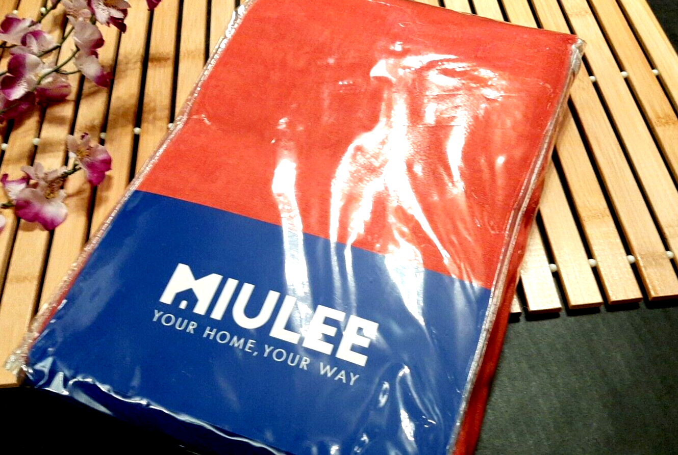 Pair MIULEE SHEER GROMMET CURTAIN PANELS 54″ X 84″ ORANGE RED