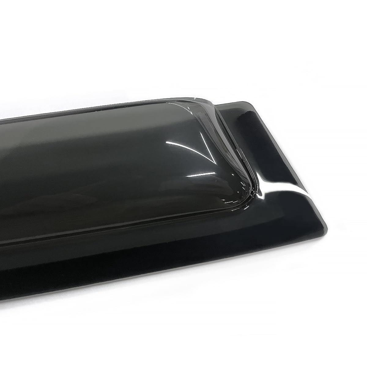 4pcs Wind Deflectors Sun Rain Visors Outside Mount Channel Style Dark Smoke Tint