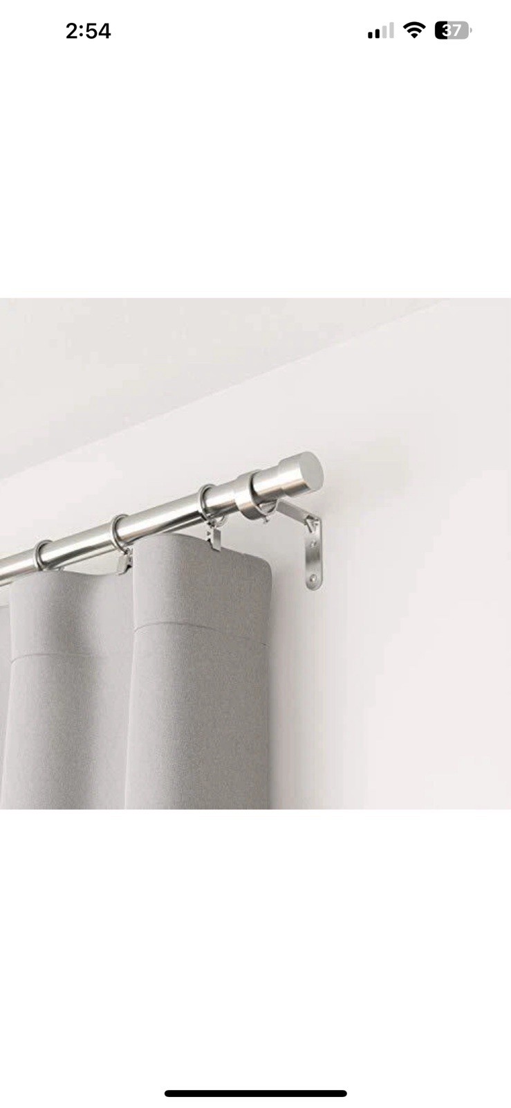 Cappa Adjustable Curtain Rod 120 to 180 Inch Modern Design by Umbra Nickel Fi…
