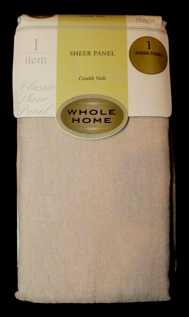 Erica Antique One (1) Crushed Crinkle Voile Rod Pocket Panel 51×84″