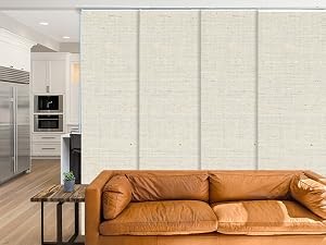 Panel Track Blinds for Sliding Glass Door, Adjustable Track for Patio Entry,