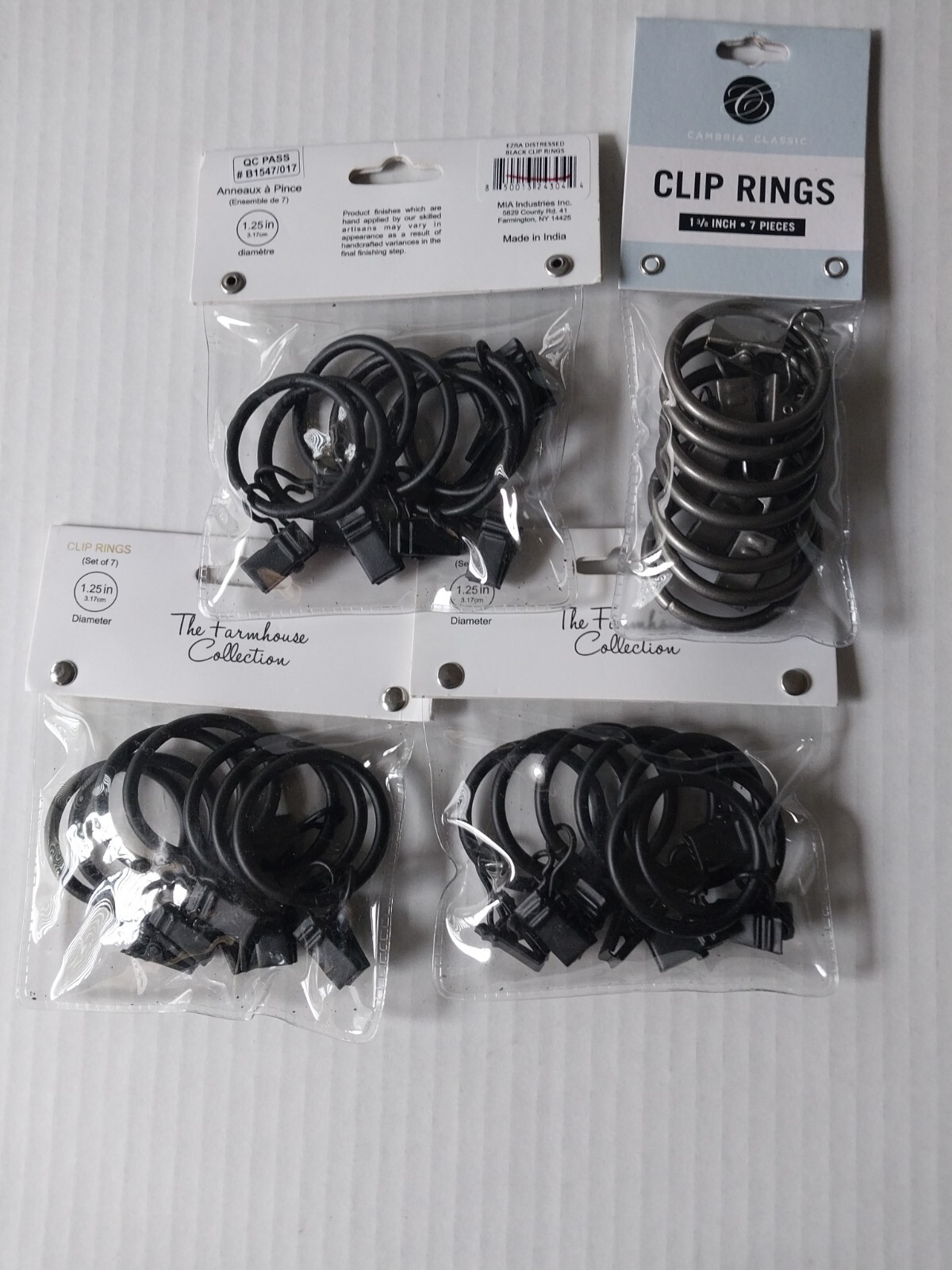 The Farmhouse Collection Clip Rings 1.25in 4 Pks.